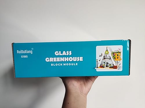 Miniatura 11 de RuiDaXiang City Flower Store Kit de construcción de arquitectura, kit de modelo de casa de flores, juguete de bloques de construcción con luz LED,