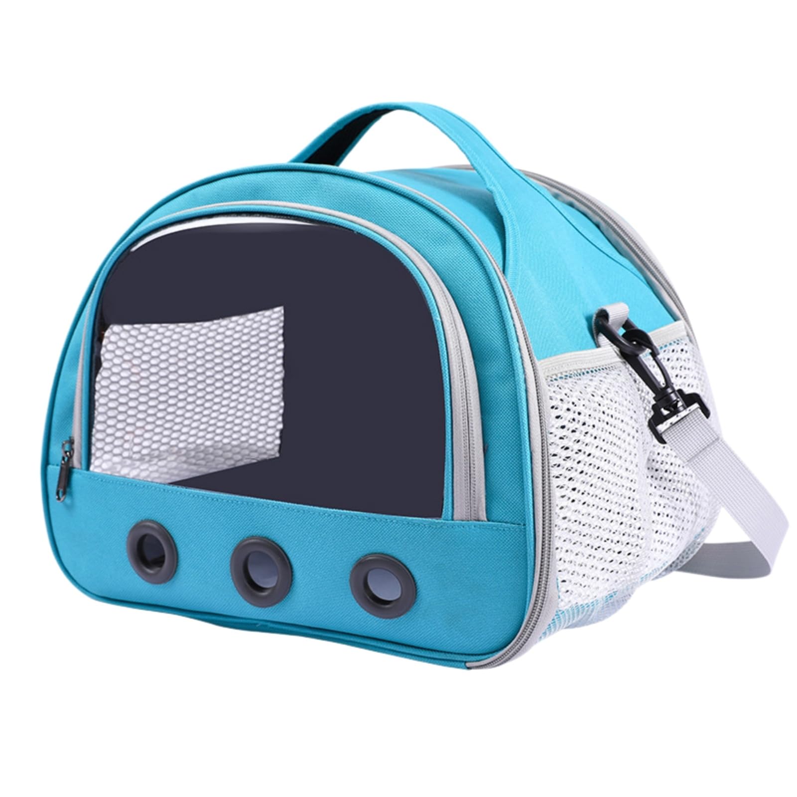 Veslyn Pet Travel Bag Breathable Aviation Carrier For Cats, Dogs, Birds & Rabbits, Foldable Backpack With Thick Cotton Padding-blue-l