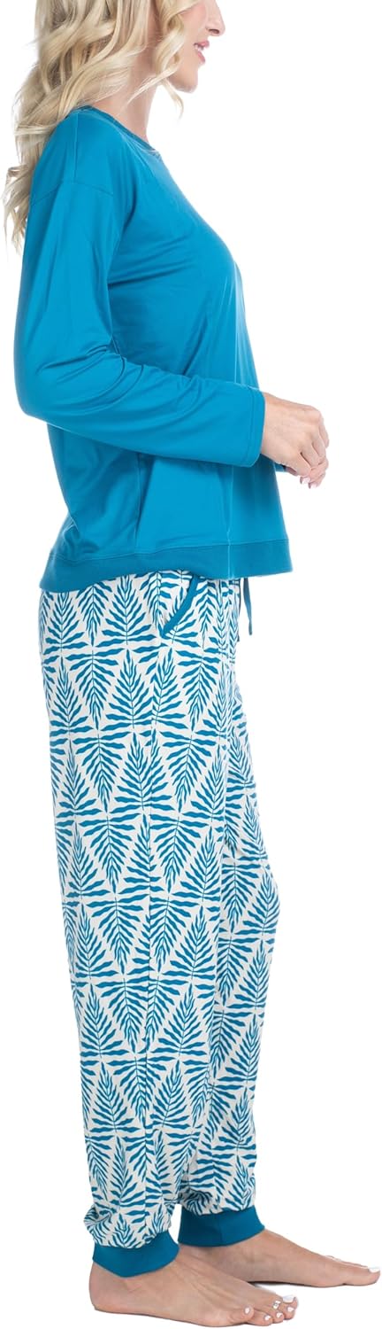 MUK LUKS Lounge Loyalist Sweatshirt and Jogger Pajamas Set, Women's Pjs, Winter Warm - Image 3