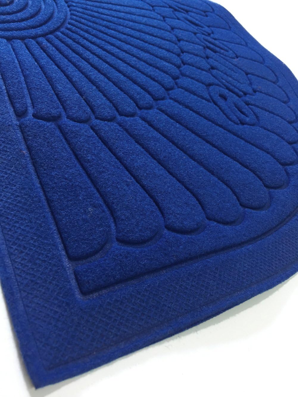 Bott Rubber Doormat Indoor Outdoor Half Round Door Mat Entrance Rug Floor Mats 20'' 32'' (RoyalBlue)