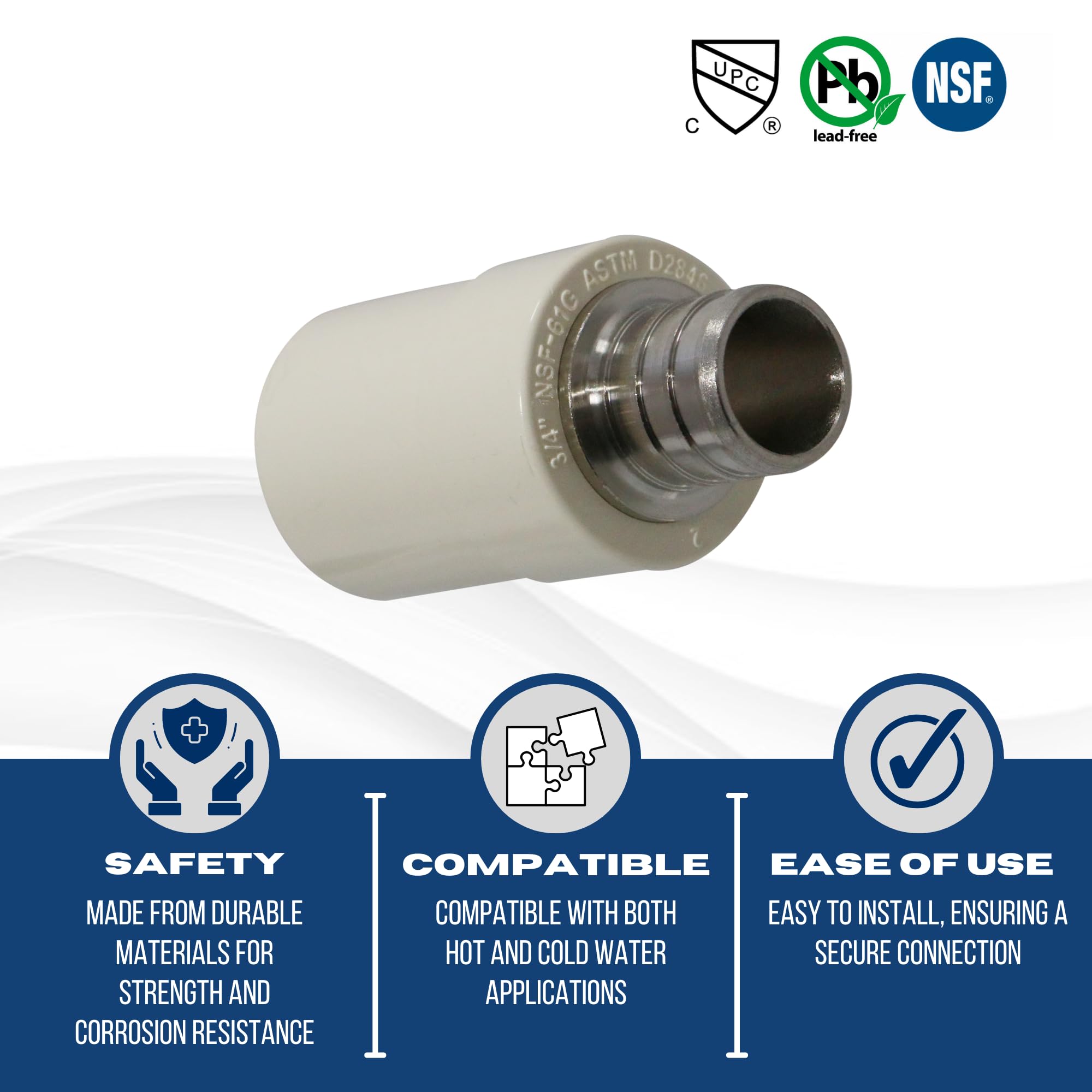 Gomito PEX-A 3/4 Poliallergene Gomito A 90° XFITTING 3/4 Per Tubi Pex-A - In Polialloy, Per Sistemi Di Espansione, 1 Pezzo Raccordo Plastica Per Tubi PEX - Foto 14