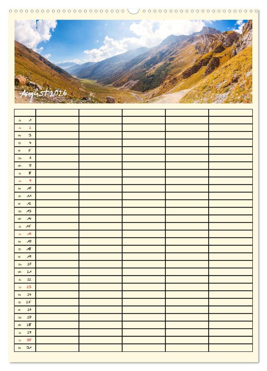Urlaubsparadiese - Familienplaner (hochwertiger Premium Wandkalender 2026 DIN A2 hoch), Kunstdruck in Hochglanz: Ein Familien- und Urlaubsplaner, der Urlaubsparadiese zeigt (CALVENDO Natur)