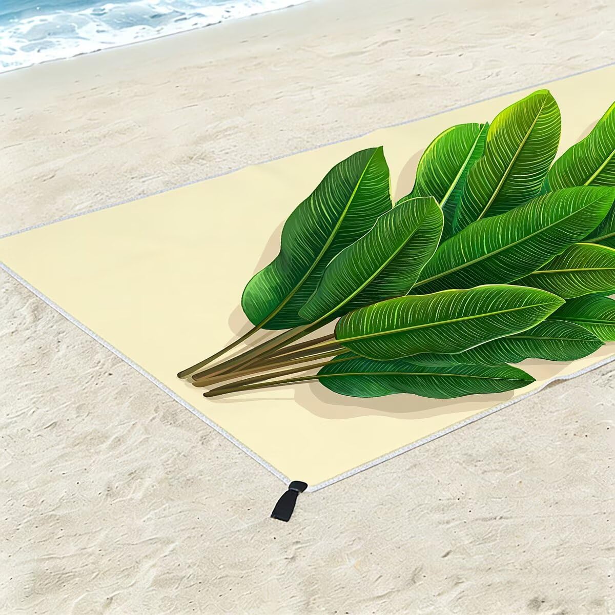 Strandtuch Mikrofaser Handtücher Groß 90x200cm 2er Set, Schnelltrocknend Saunahandtuch Fitness Handtuch Blatt, Saugfähig Badetuch Sporthandtuch, Sandfrei Strandtuch XXL, Geschenke für Frauen -4364
