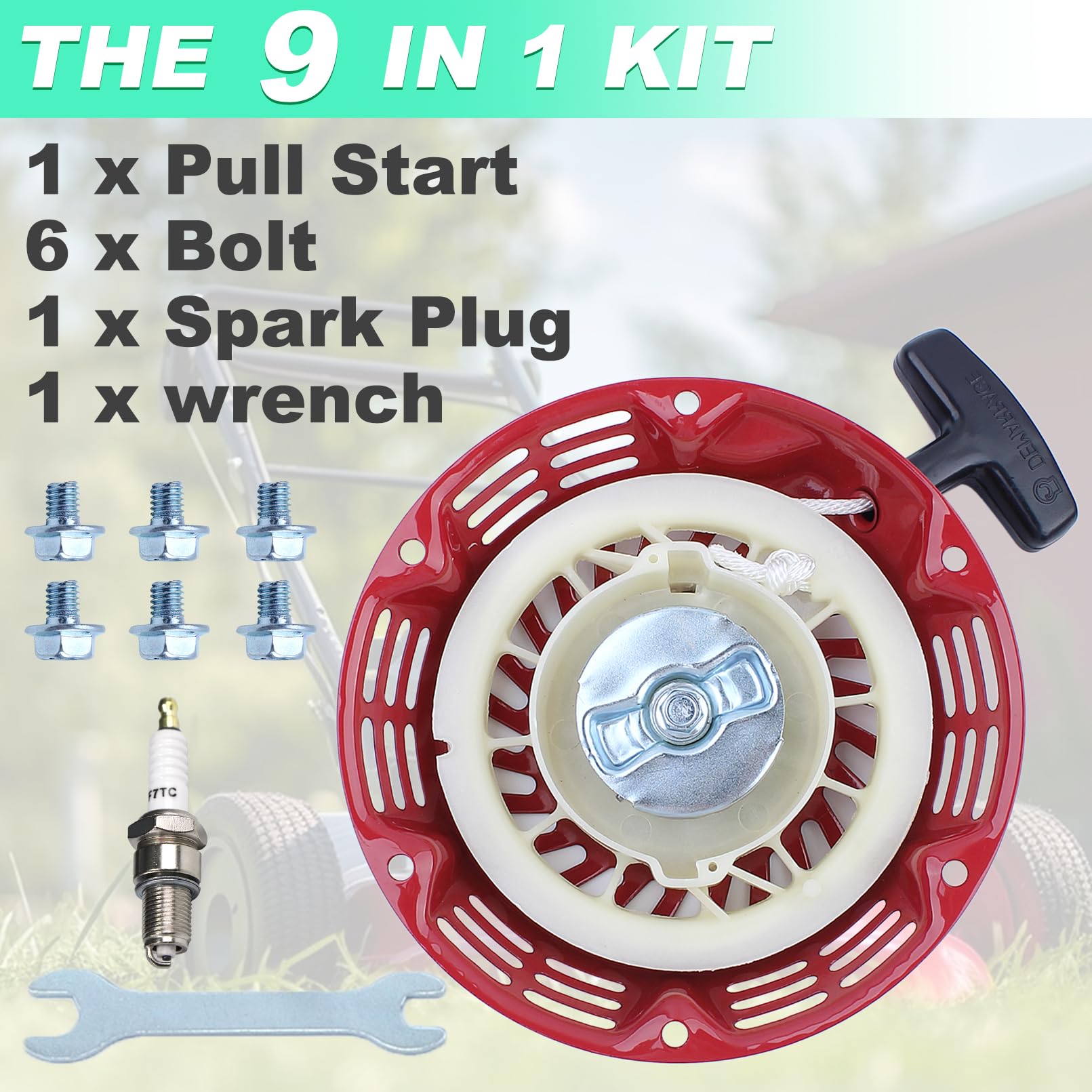 Acoeitl Seilzugstarter – 5 Stück, Für GX120, GX160, GX200 Motoren, Rasenmäher, Generatoren