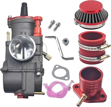 Go Kart Cart Lawnmower Performance PWK34 Carburetor Intake Manifold Kit | for Predator 420cc 301cc GX390 GX340 GX270 Engine 11Hp 13Hp Mini Bike Water Pump Pressure Washer Parts