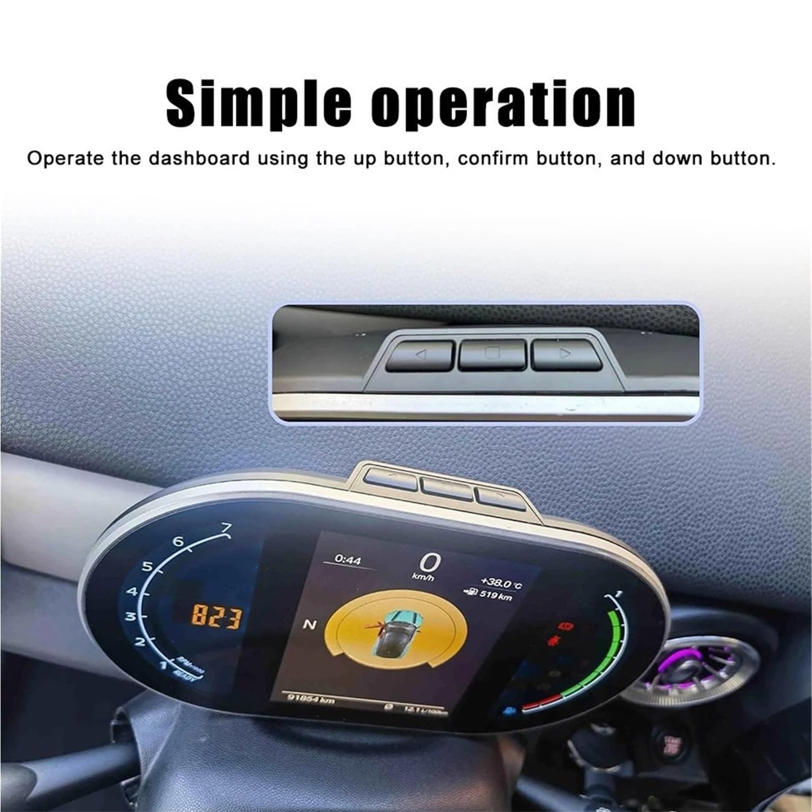 Cyfrowy miernik Do Bmw Serii F F54 F55 F56 Wyświetlacz Head Up | 2014-2023 Prędkościomierz LCD Klaster Panel Przyrządów Cyfrowa Deska Rozdzielcza