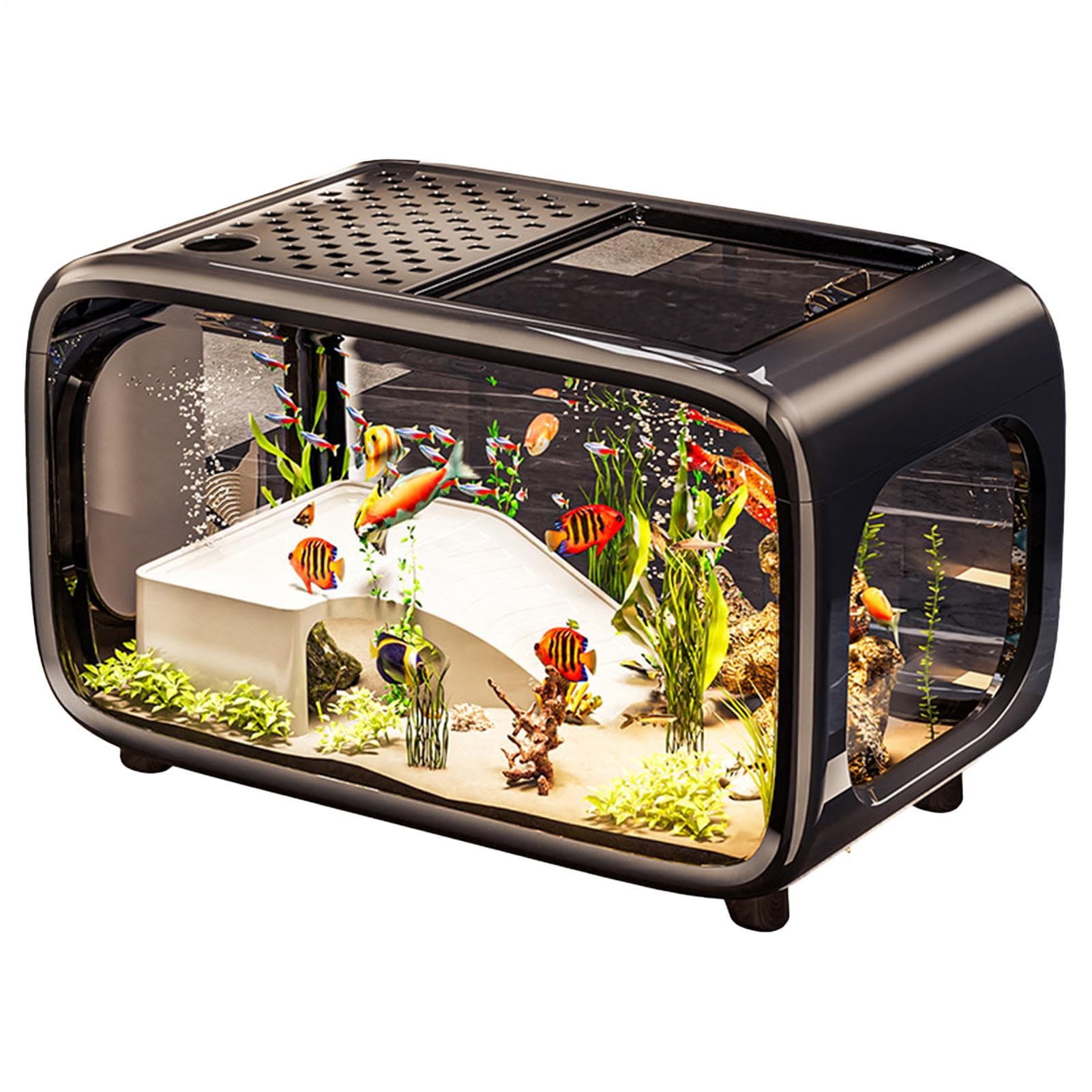 Acuario Pecera Pequeño Acuario Nano Mini De Acrílico Transparente para