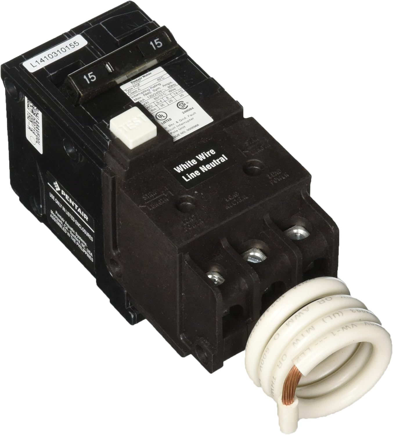 Pentair PA220GF Ground Fault Circuit Interrupter 2 Pole GFCI Pool