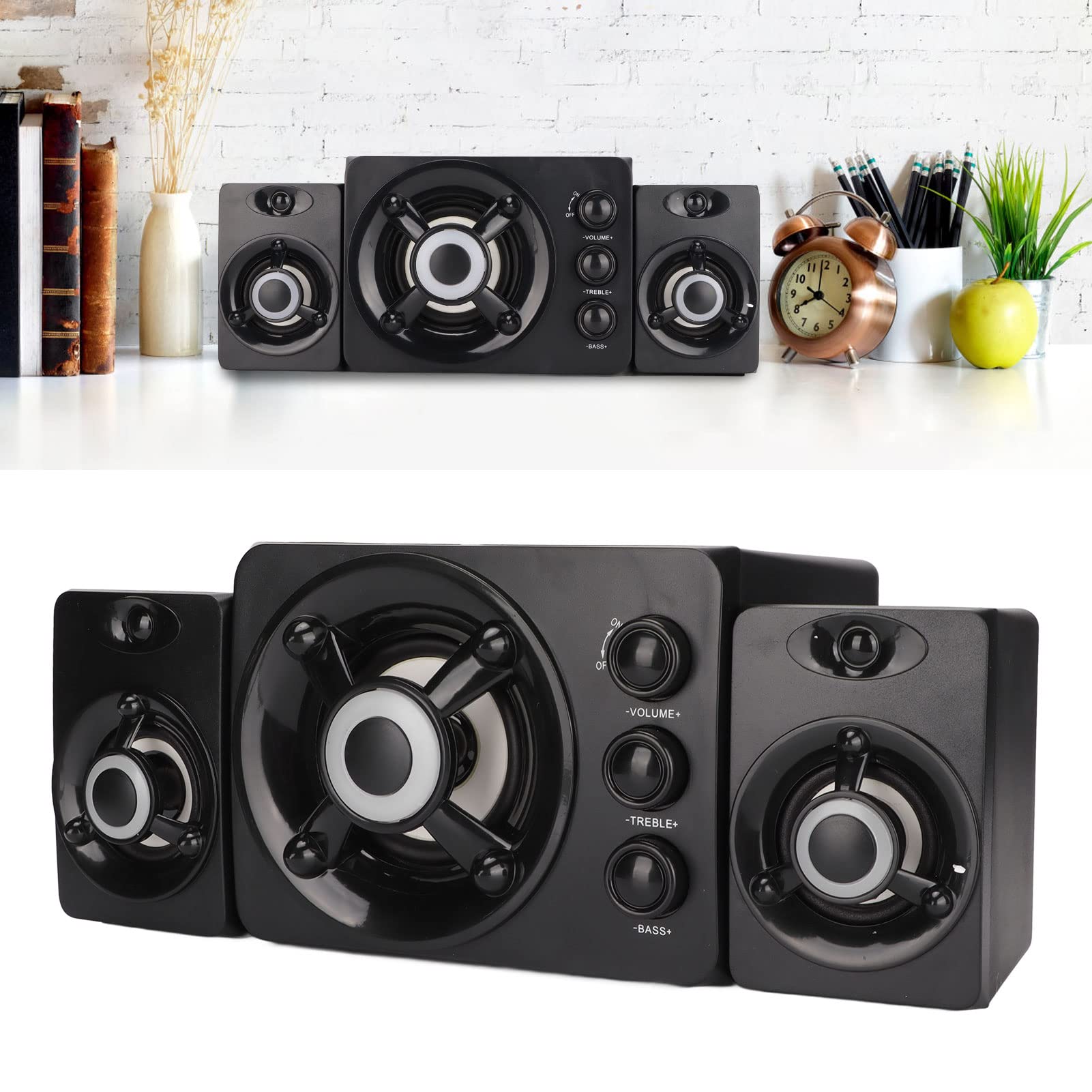 Głośnik Komputerowy Subwoofer Stereofoniczny 2.1 Zasilany Przez