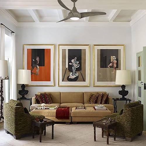 Miniatura 6 de MINKA-AIRE Ventilador de techo F845-DRF Light Wave de 44" con luz LED y control remoto en acabado de madera flotante