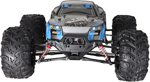 Miniatura 2 de 110 RTR Fast RC Cars, 30 mph Hobby Electric Off-Road Monster Truck, auto RC de alta velocidad impermeable 4WD auto azul con control remoto con dos