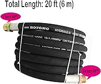 Vista 4 de Manguera de transferencia de combustible 3/4 pulgadas 20 pies, manguera de combustible de granja con accesorios para transferir diésel, queroseno