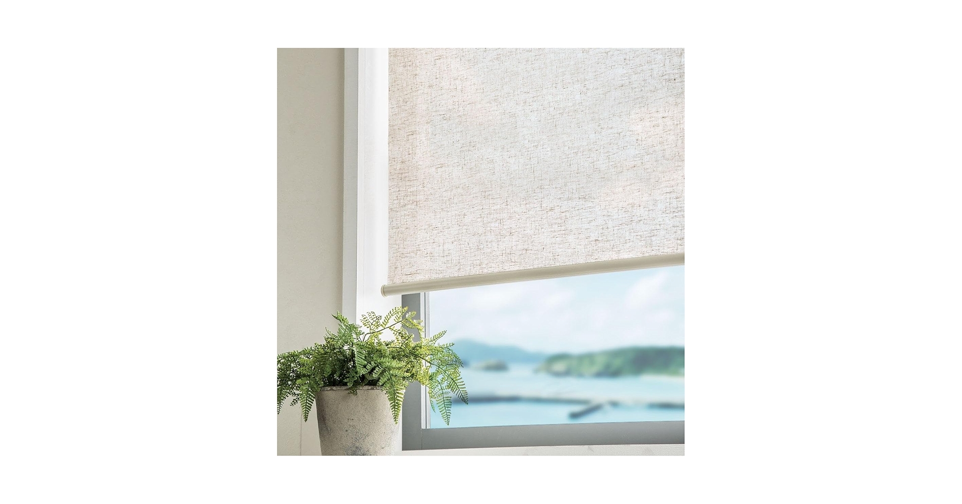 送料込み美品☆麻入りロールスクリーン(レプス 180cmX220cm) 麻入りロールスクリーン遮光4本+採光2本 セット(レプス