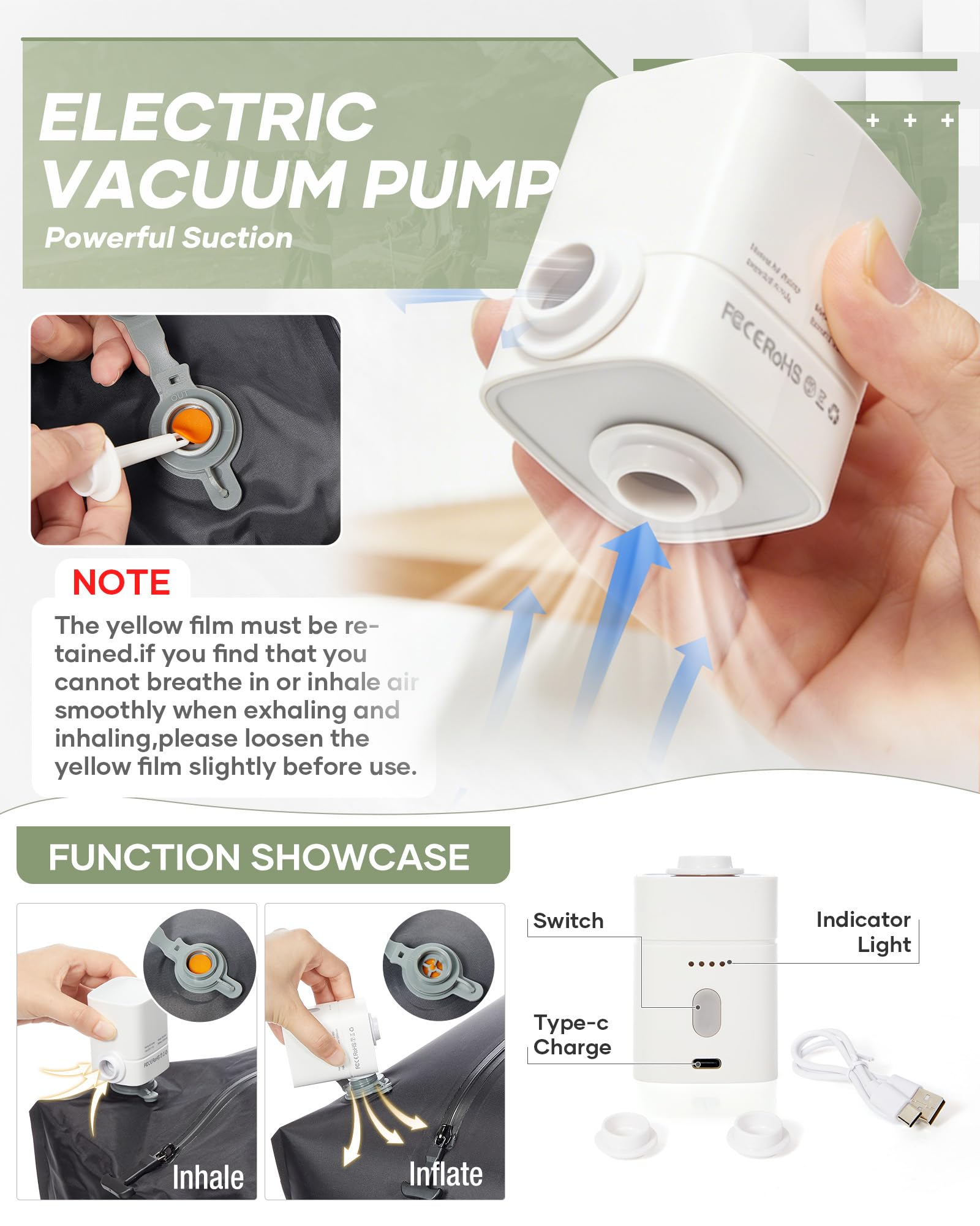 SZLX Zaino A Vuoto Bagaglio A Mano Donna, Zaino Airbag Con Sistema Di Vuoto Per Viaggi, Ryanair Viaggio Ruscksack Dimensione Cabina Con Pompa Impermeabile Uomo Valigia A Vuoto