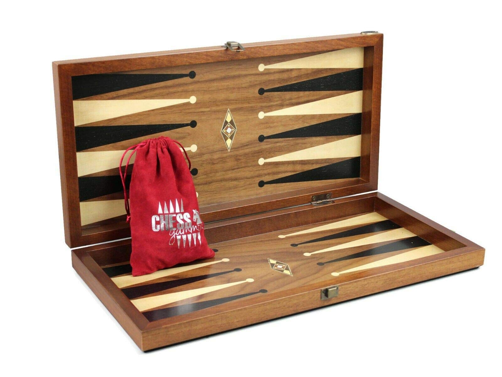 Wooden Helena Backgammon Set Woodland - 20" 2243p
