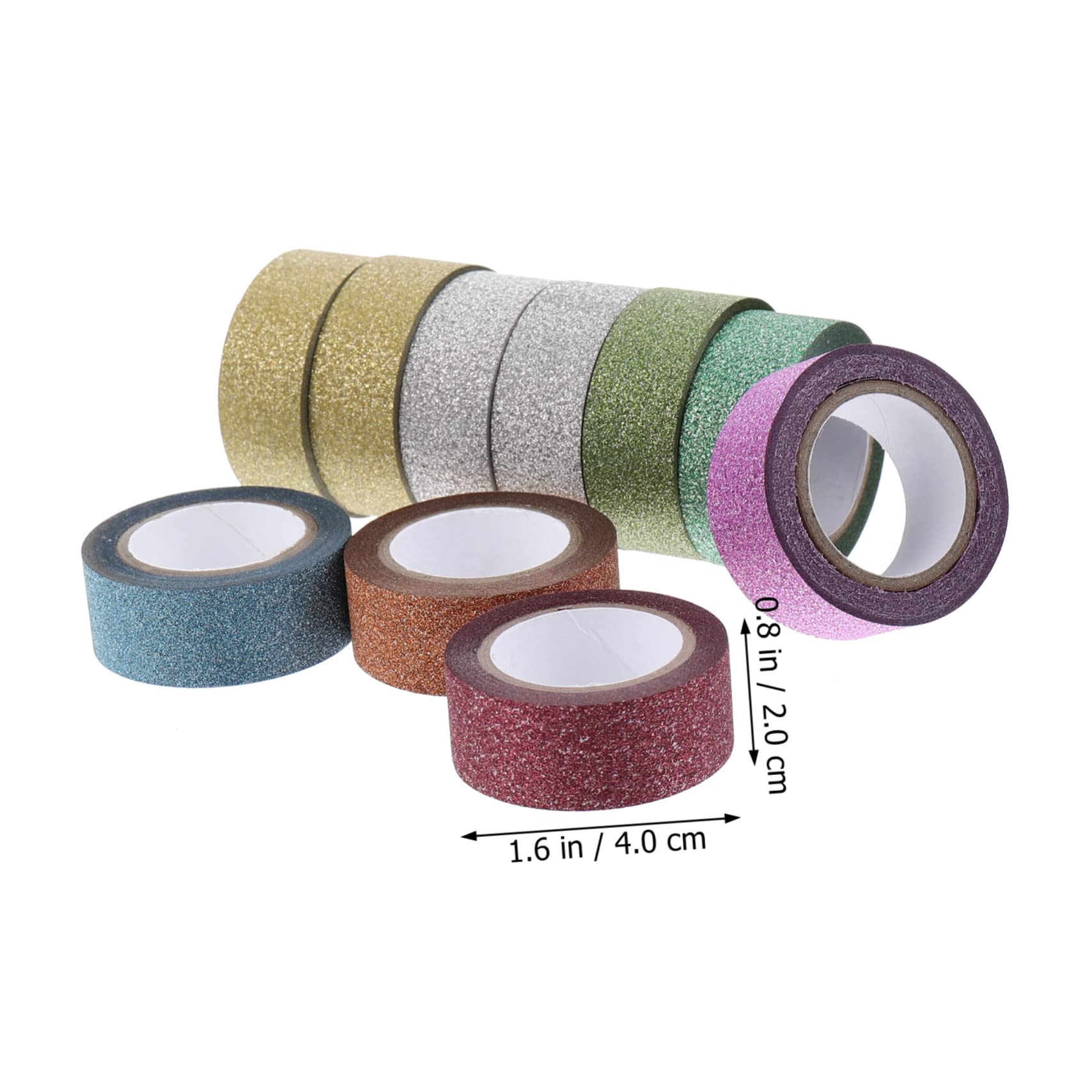 DOITOOL 3 Sätze Glitzerband Sticky Tape The Washi Tape Glitzerndes Abdeckband Scrapbooking Mit Dekorativem Klebeband Dekoratives Washi-klebeband Abreißbares Washi-tape 10 Stück * 3