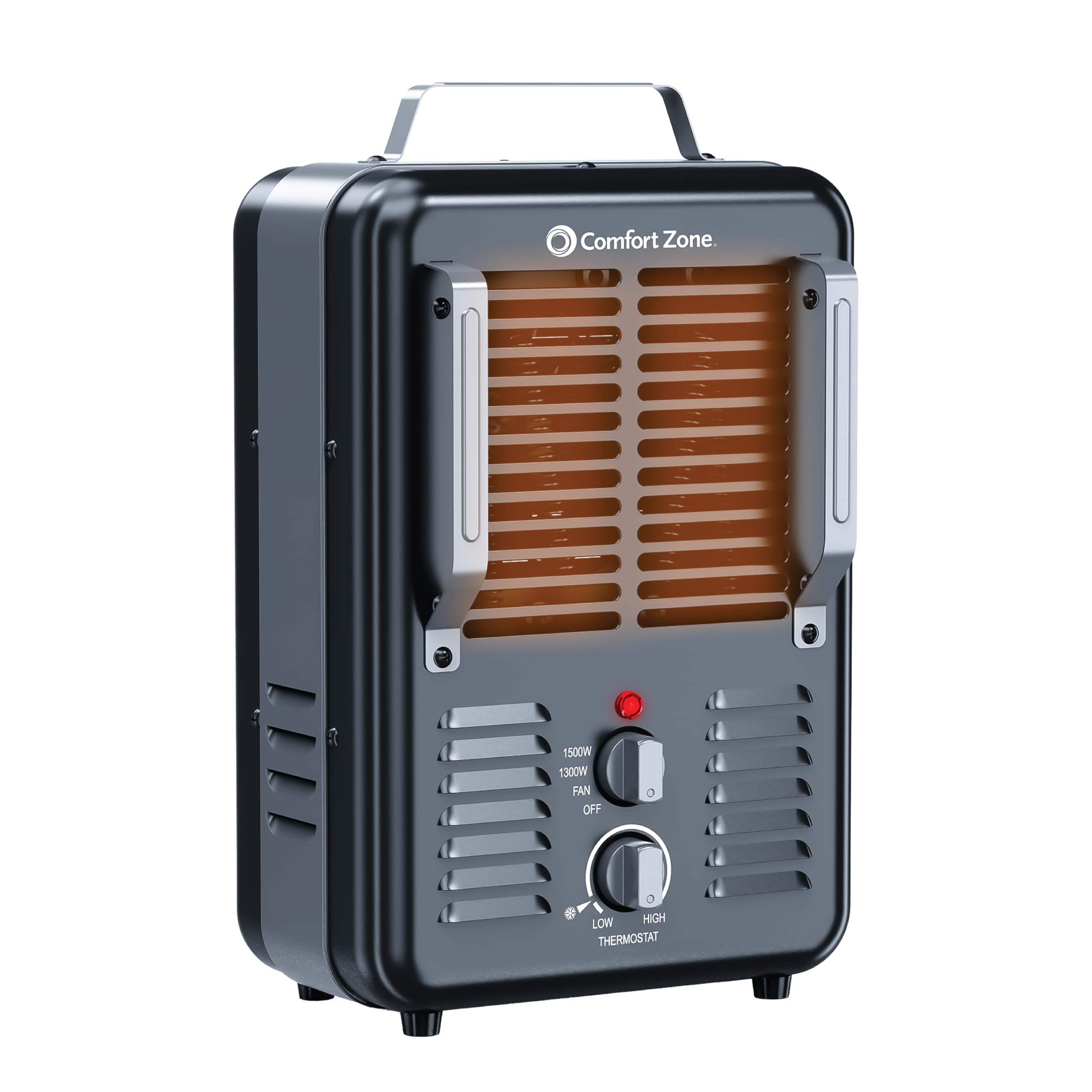 Comfort Zone Electric Portable Milkhouse Style Utility Space Heater with Adjustable Thermostat,