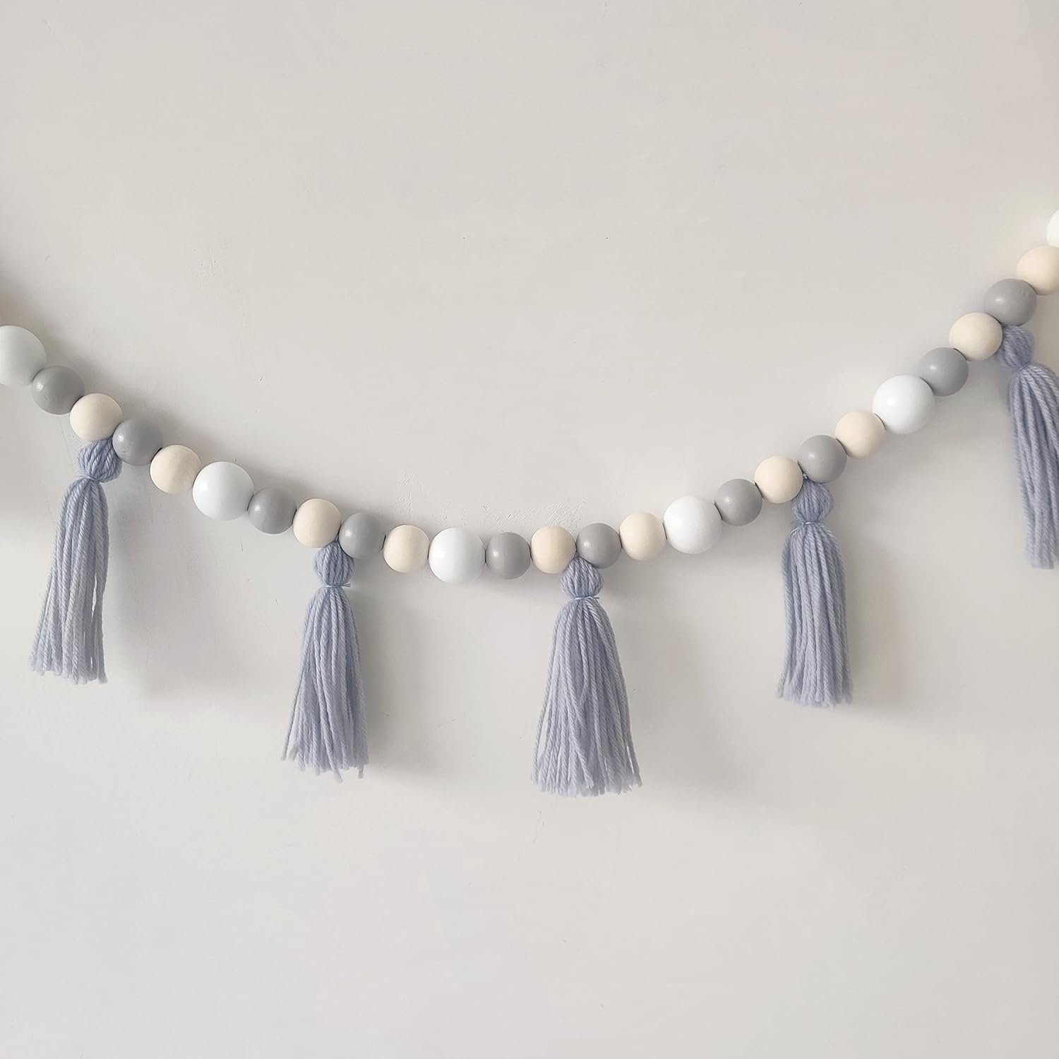 SayasNoy 59" Tassel Garland Boho Tassel Garland with Wood