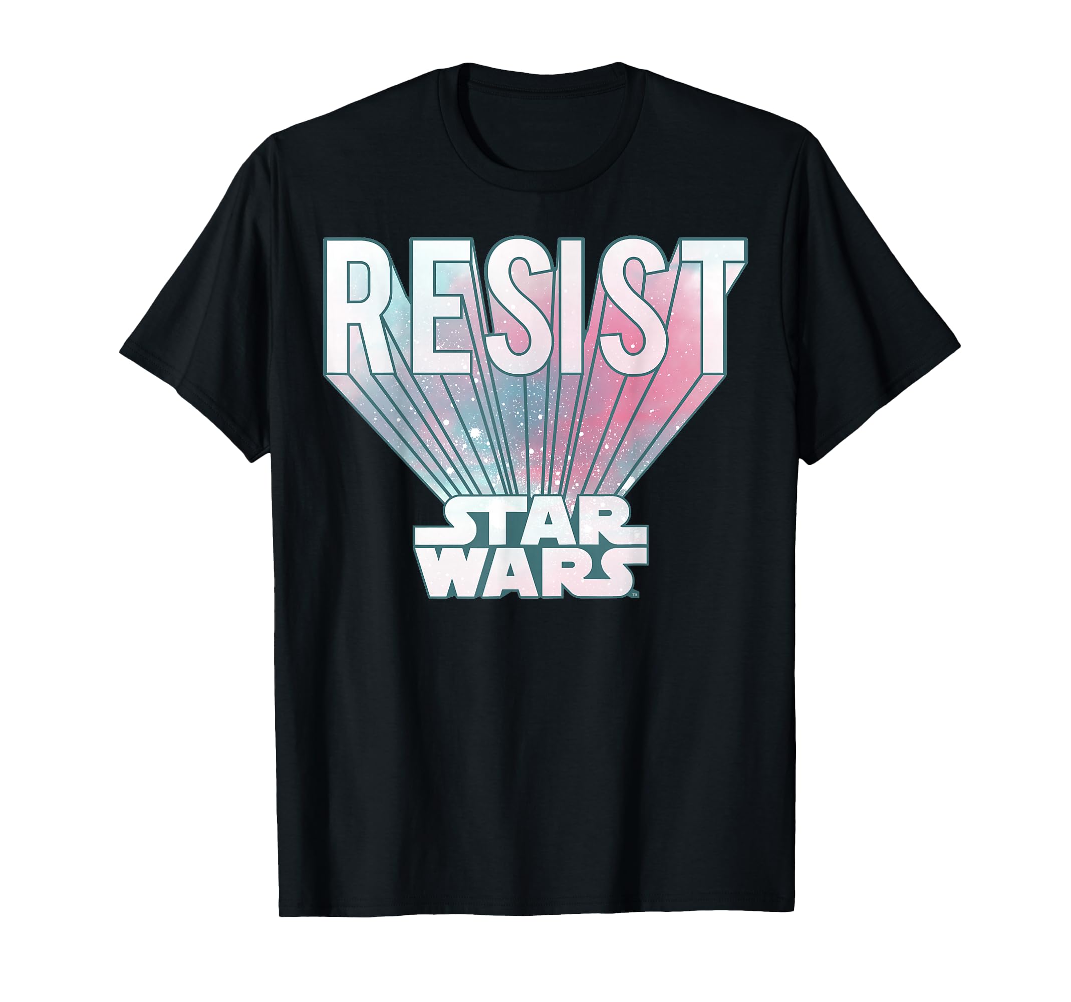 T-shirt Star Wars Resist Galaxy Logo en coton noir col rond - 2