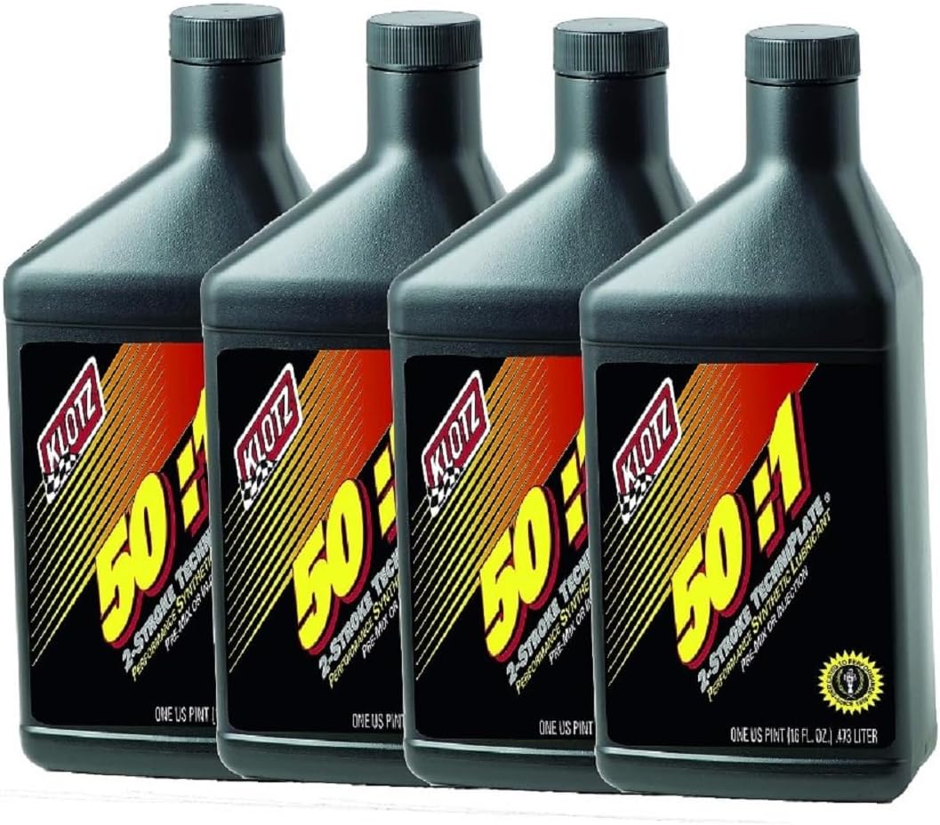 Klotz 50:1 TechniPlate 2-Cycle Full Synthetic Premix/Injector Engine Lubricant – 4 Pints Kit, KL-305