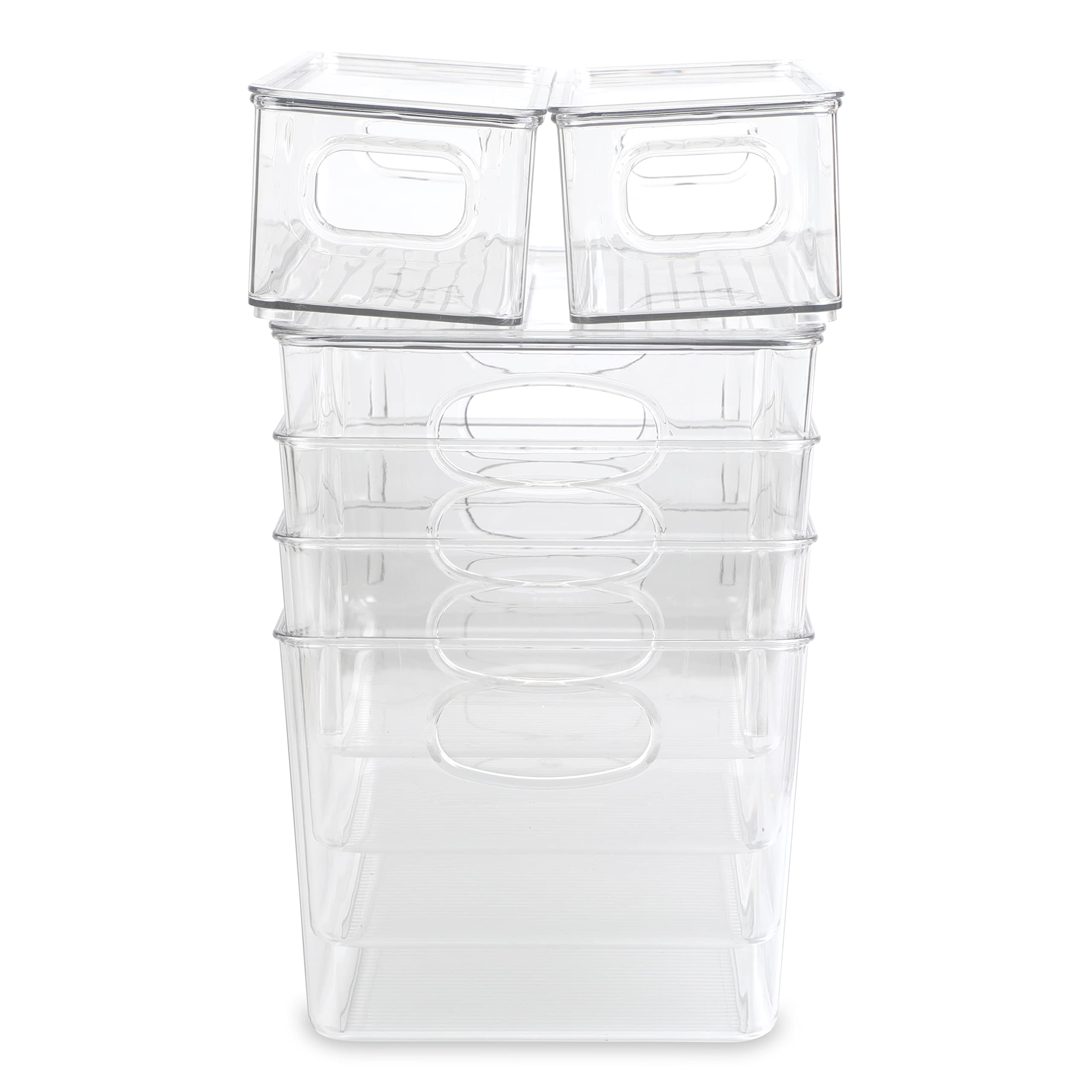 Buy RedSodium Clear Plastic Storage Bins with Lids for Organizing