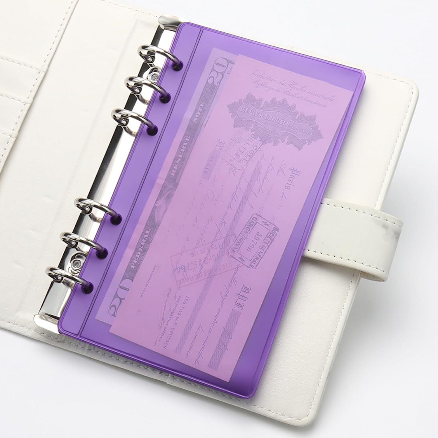 12 Purple A6 Binder Pockets Zipless Cash Envelopes image 5