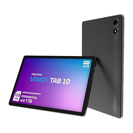 Melhor Tablet até 1500 Reais: 6 Comparados e Aprovados 2026 4 Tablet Positivo Vision TAB 10 4GB RAM 128GB Armazenamento, Octa-Core, 13MP + Selfie 5MP, Bateria 6000mAh, Tela 10.1“ HD, Wifi AC e 4G, Full Lamination