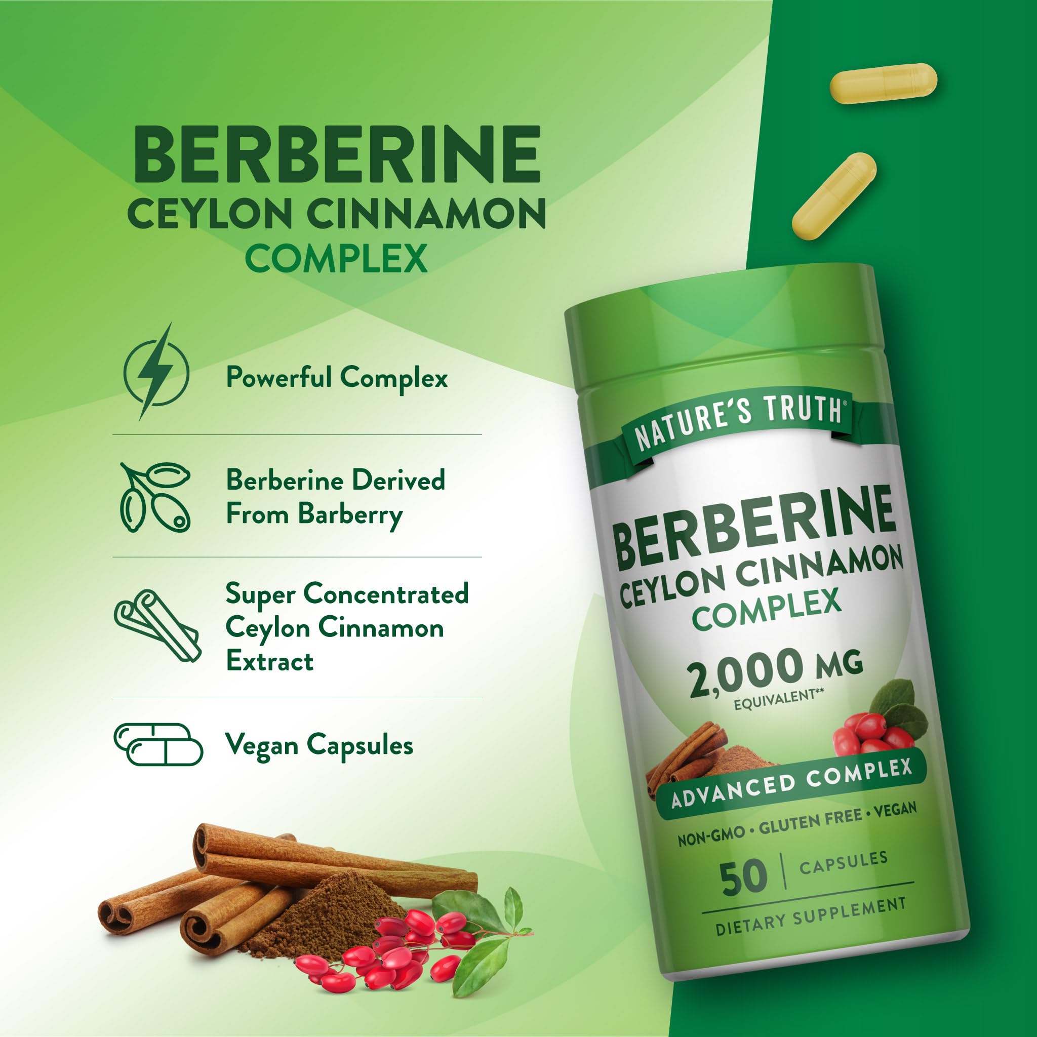 Amazon.com: Nature's Truth Berberine with Ceylon Cinnamon Complex