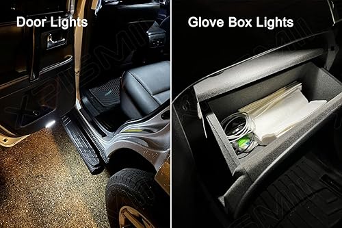 Miniatura 6 de Paquete de 11 luces LED blancas Tundra de 6000 K, repuesto para Toyota Tundra ExtendedAccess Cab 2000 2001 2002 2003 2004 2005 2006, con diagrama de