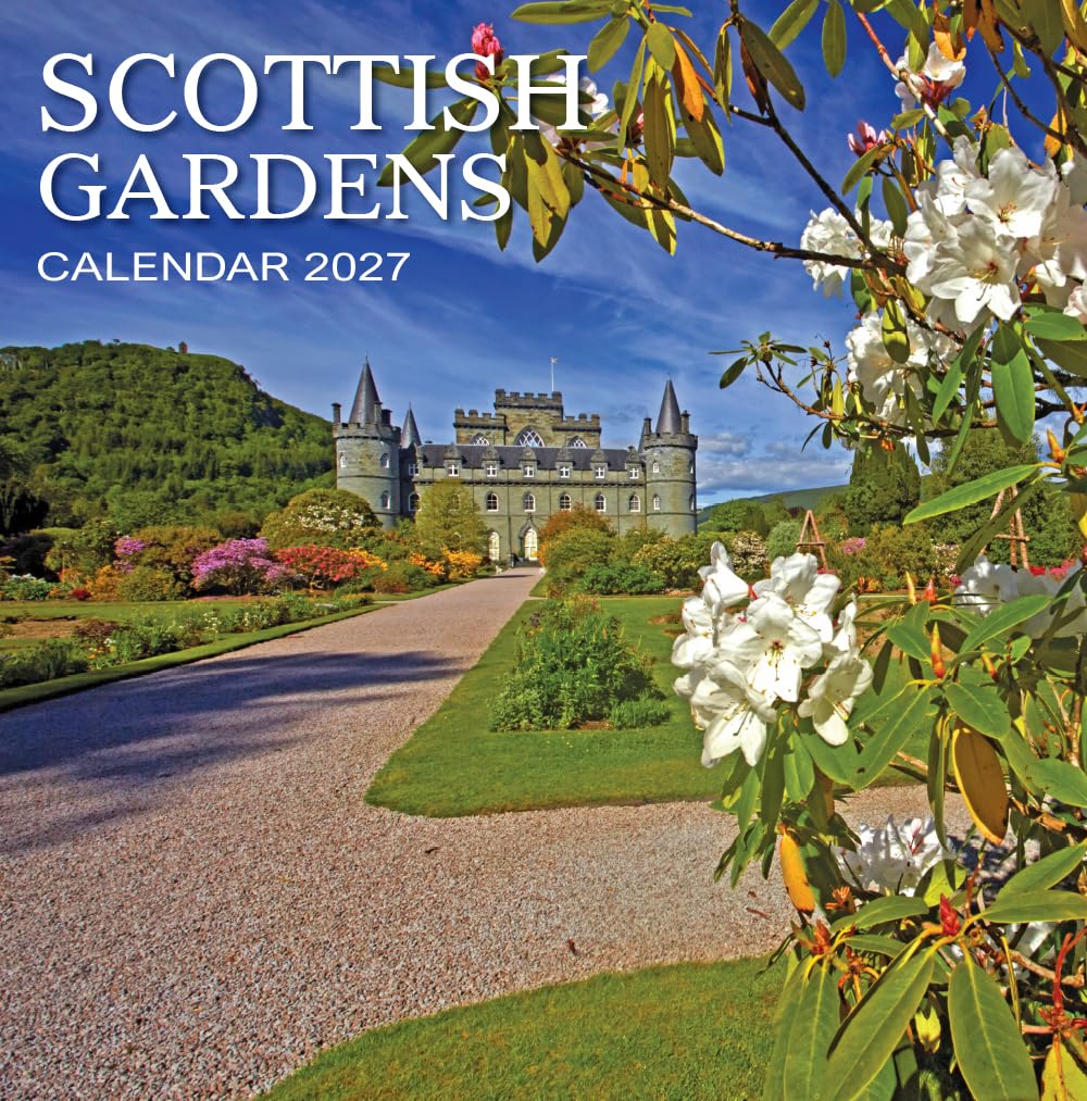 2027 Scotland Calendar: Scottish Gardens - Square Wall Calendar - Month to View - 12 Months