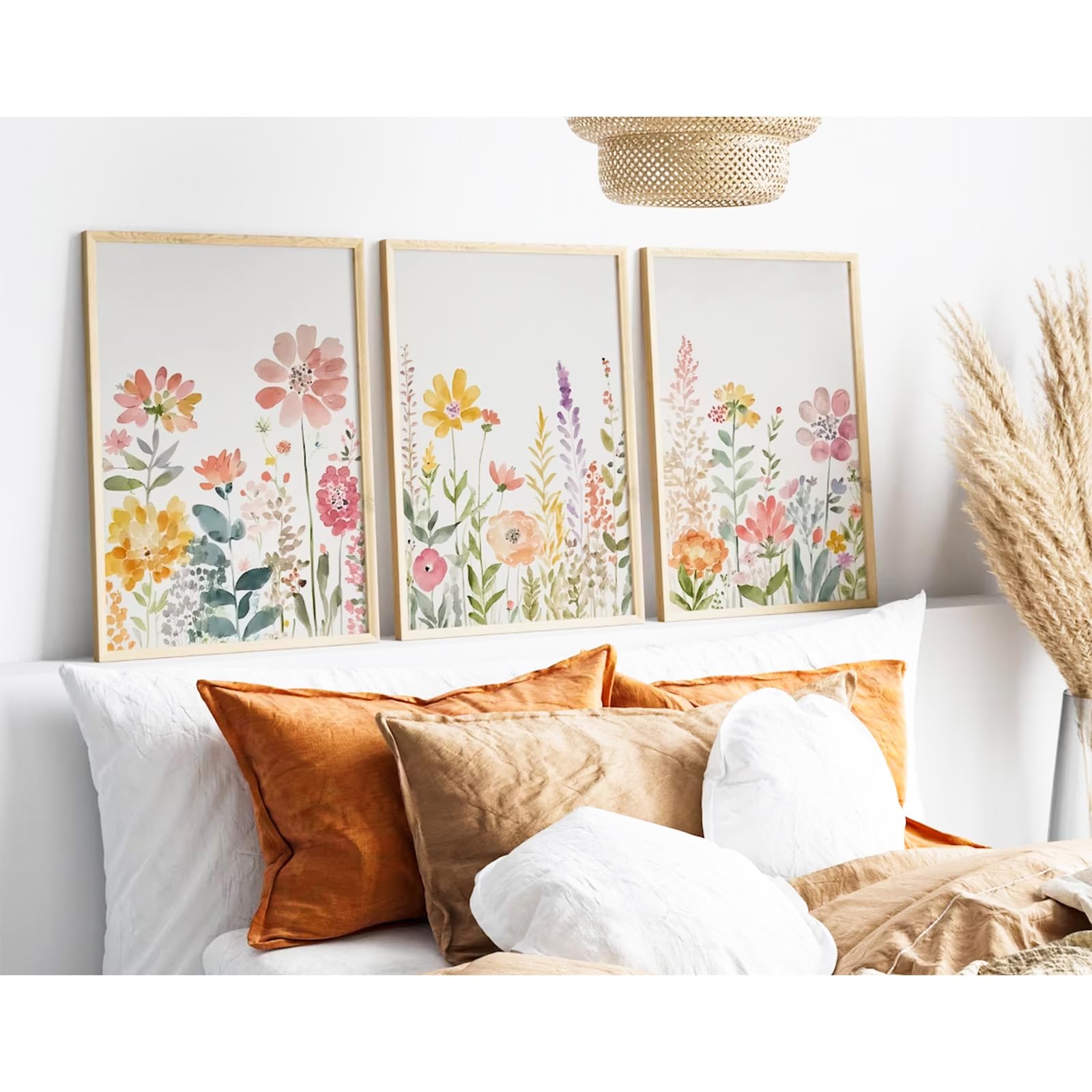 Amazon.com: Watercolor Wildflower Wall Art Decor Colorful Flower