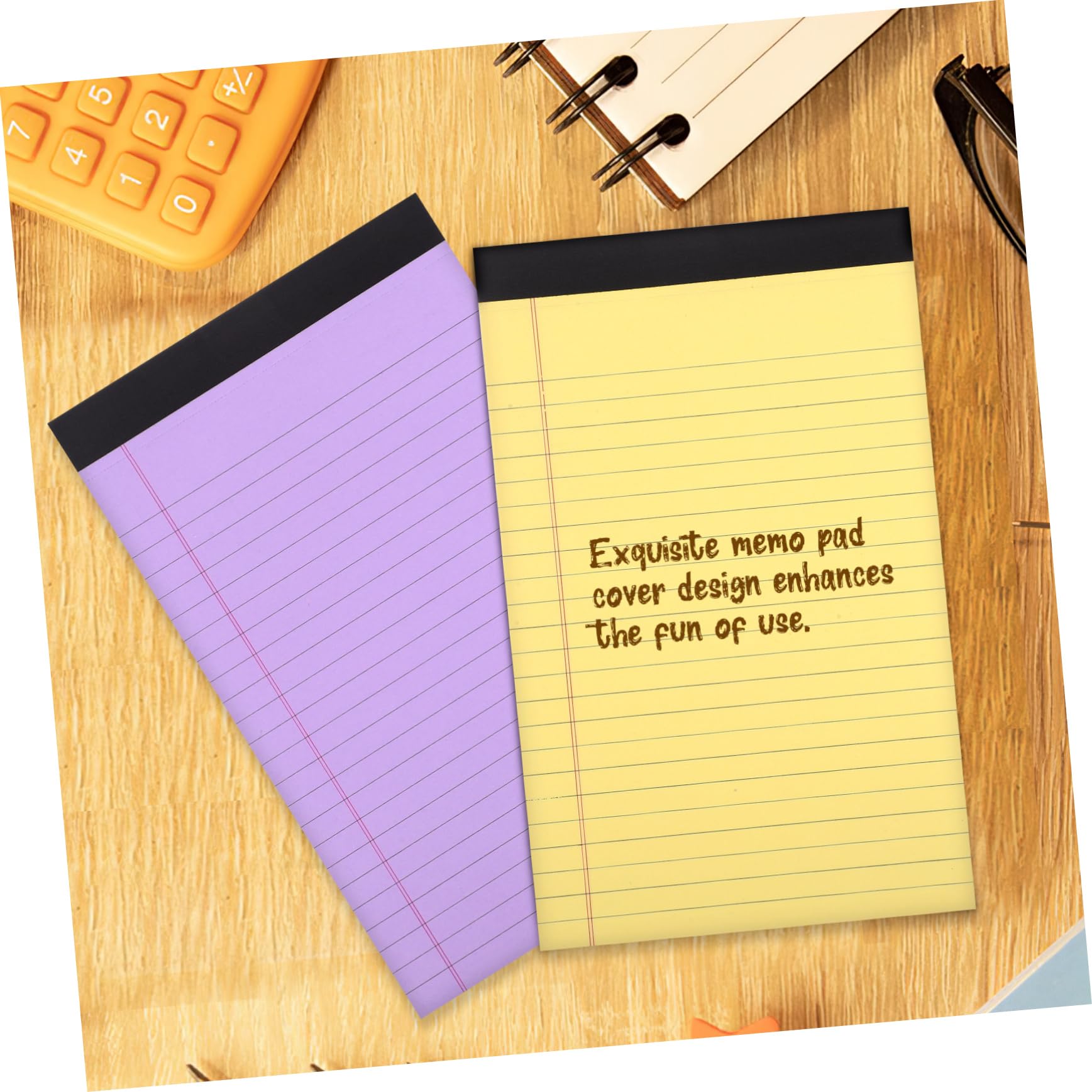 NUOBESTY Lot de 10 Bloc-notes de Bureau A5, 50 Feuilles Chacun, Papier Ligné Pointillés en Haut, Pratique Prise de Notes et L’organisation