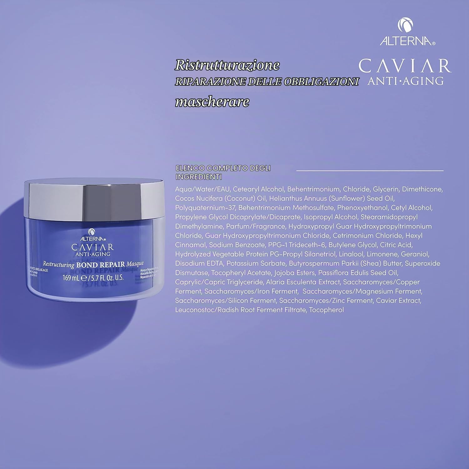 Alterna Restructuring Bond Repair Masque Alterna Maschera Capelli Unisex, Banana, 161 Grammo