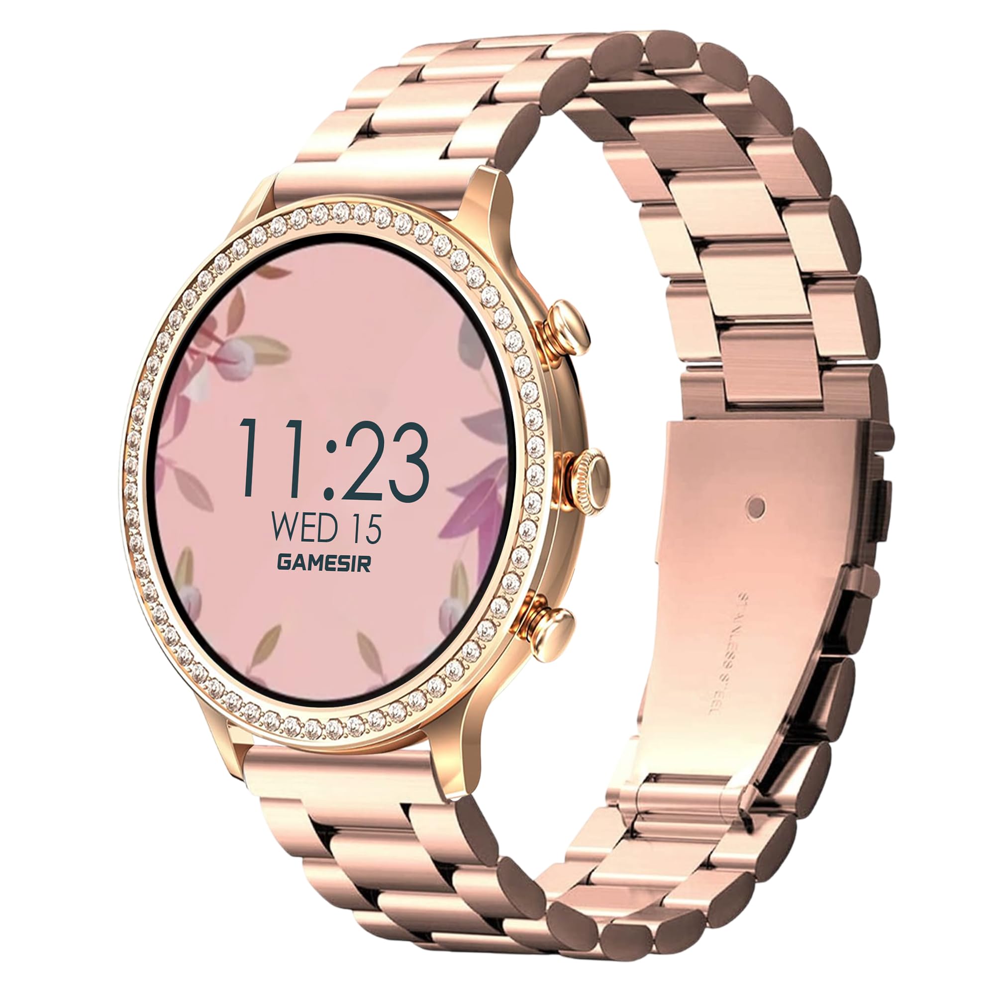 gamesir gendiva smartwatch for women with bluetooth calling, 1.69” amoled display, 100+ sports modes, health & sleep monitor, voice assistant, ip68 waterproof, long battery life, (rosegold)