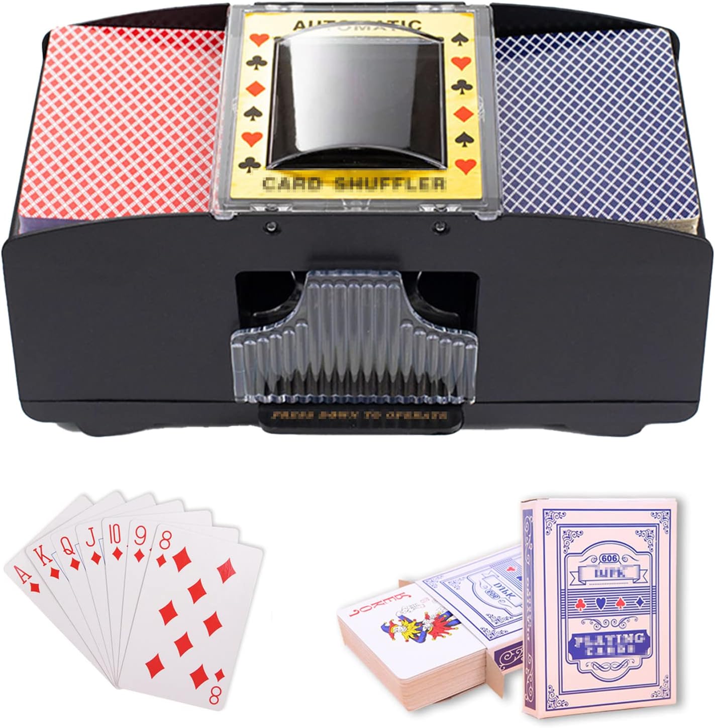 Automatic Card Shuffler 2,4,6 Deck,Battery Operated Poker