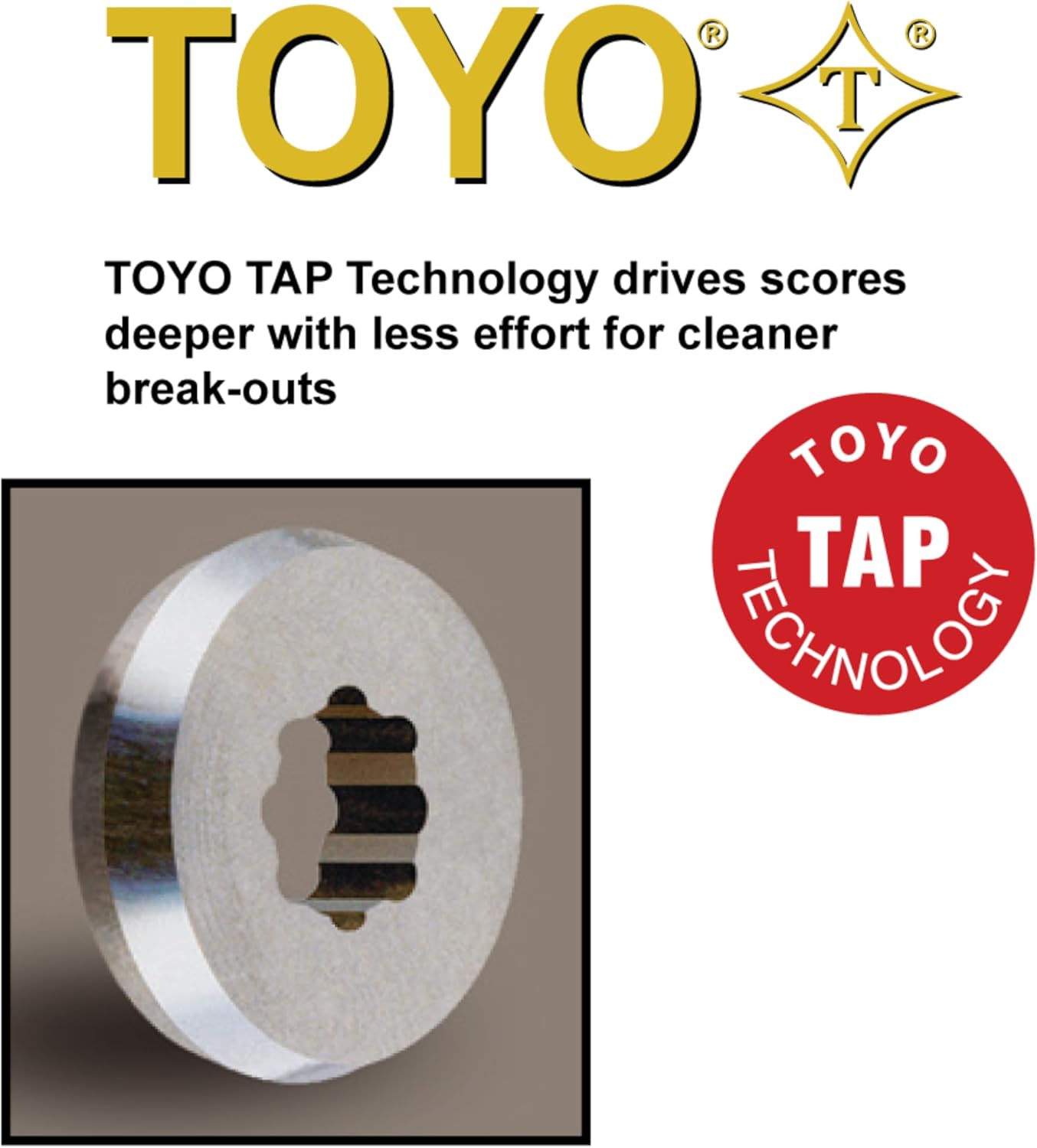 TOYO TC17BV Glass Cutter | Brass Handled TAP Wheel Technology Supercutter | Straight Blade | Original Self Oiling Glasscutter | Made in Japan