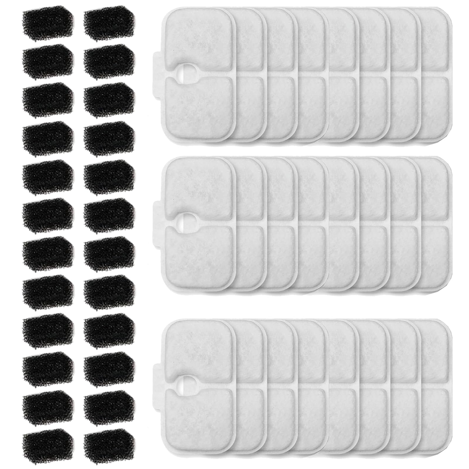 24 Packs Cat Water Fountain Filter Replacement Compatible with Petlibro