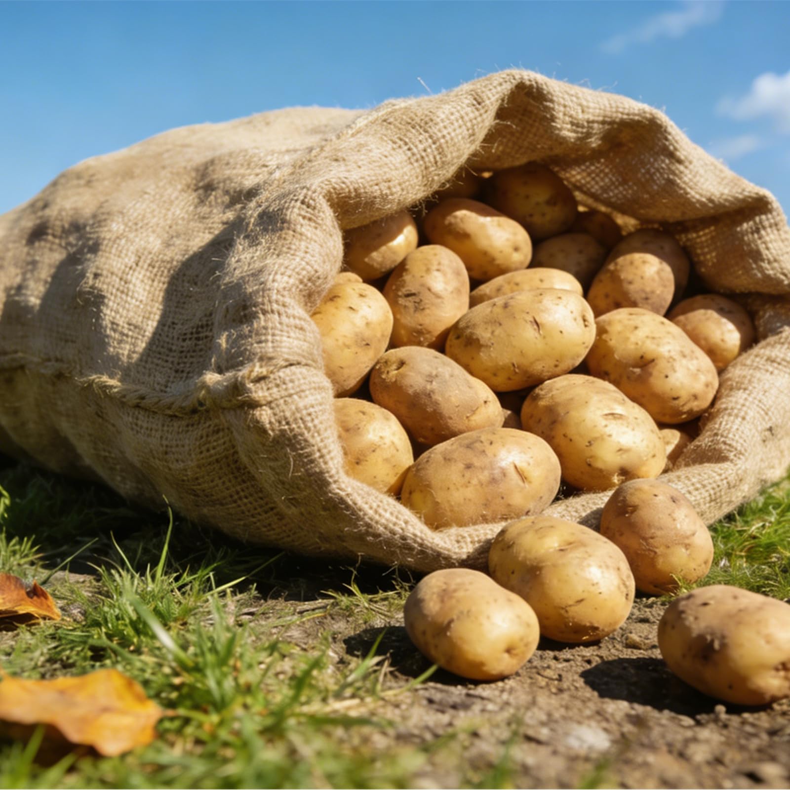 KEILEOHO Lot de 5 grands sacs en toile de jute de qualité alimentaire pour jardinage, plantation, culture de pommes de terre, course à l'école, jeu de course, jeu de fête de Noël
