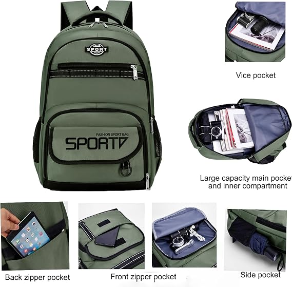 laptop backpack-Travel Backpack with Spacious Bag for Weekend Trips,Hiking,Camping,Daypack for Flight,bookbag,Work Backpack,university(khaki)