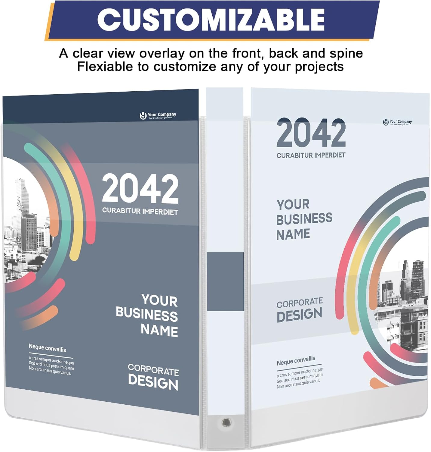 Yeaqee 10 Pcs 1 Inch 3 Ring Binders with 2 Interior Pockets, Round Rings, Holds US Letter Size 8.5 x 11 Inch 200 Sheets, Light, Versatile Binders for Office, Home