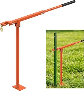 Insaga T Post Puller Heavy Duty – 36" Fence Post Puller Tool with Telescoping Handle, Carbon Steel Post Remover for T-Posts, Wood Stakes, Sign Posts & Tree Stumps – Foldable Design for Easy Storage