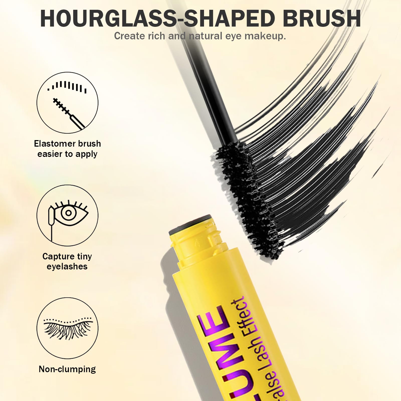 Bubble Mascara,Smudge-Proof,Clump-Proof, Waterproof Formula Creates Thick, Well-Defined Lashes and Enhances The Natural Look, Can be Layered to Boost Curl (2Pcs)
