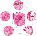 18 Inch Girl Doll Carrier Bag with Doll Clothes and Accessories,Including Dress, White Cloth Doll Shoes ,Doll Backpack, Sunglasses, Toy Lamb