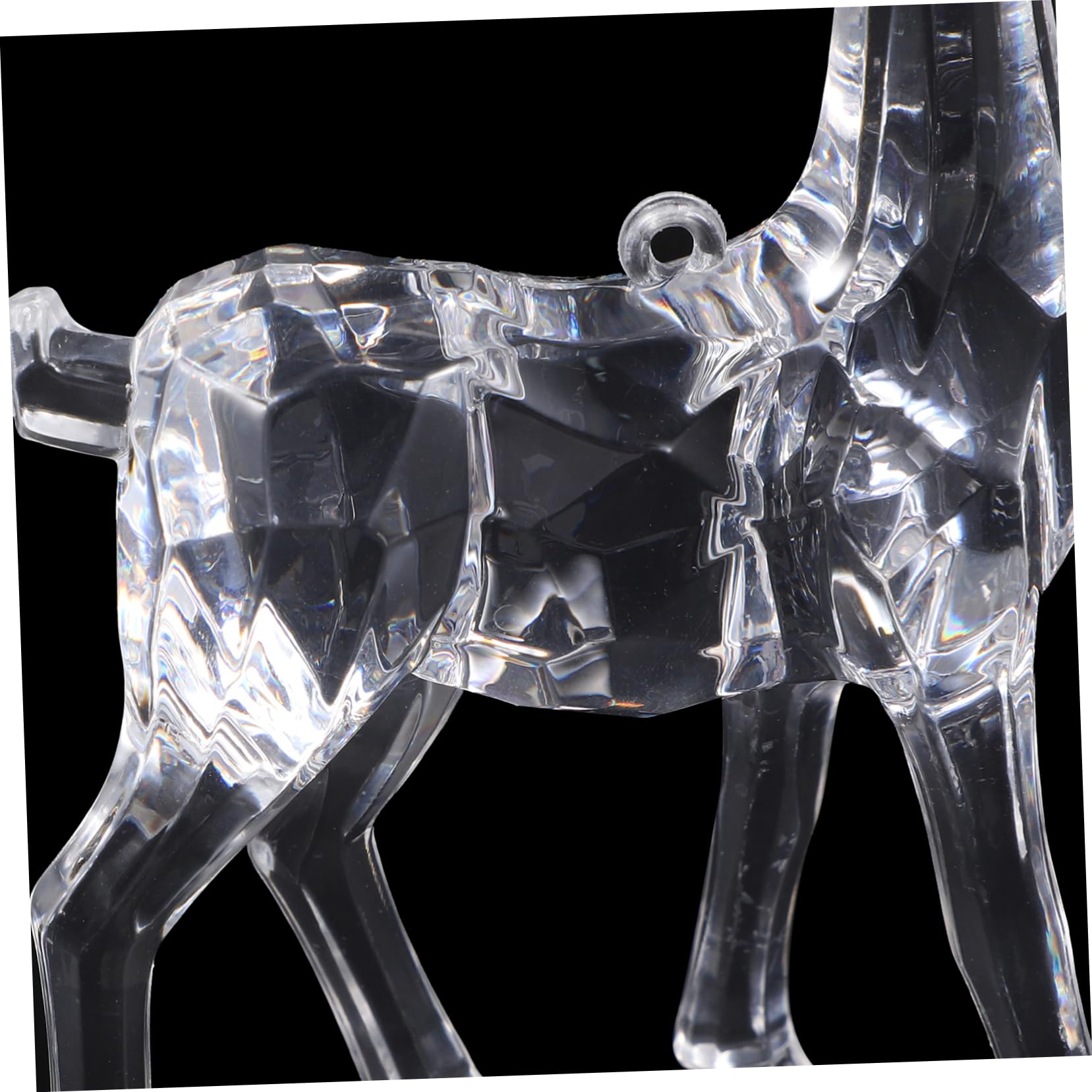 10piezas Esculturas De Acrílico De para Decoración Navideña Adorno De Elk Transparente para y