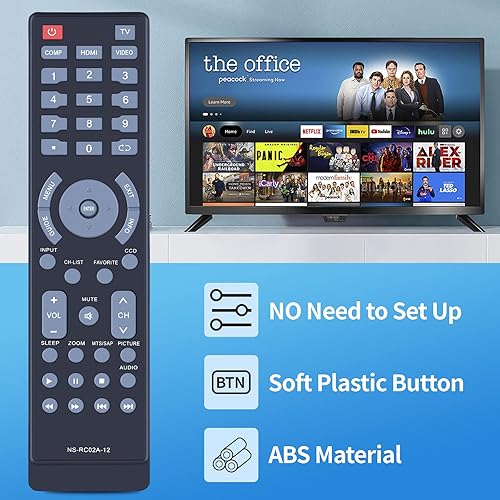 Miniatura 3 de NS-RC02A-12 - Mando a distancia de repuesto compatible con Insignia LCD LED HDTV NS-15E720A12 NS-19E450A11 NS-19E720A12 NS-22E730A12 NS-24E730A12