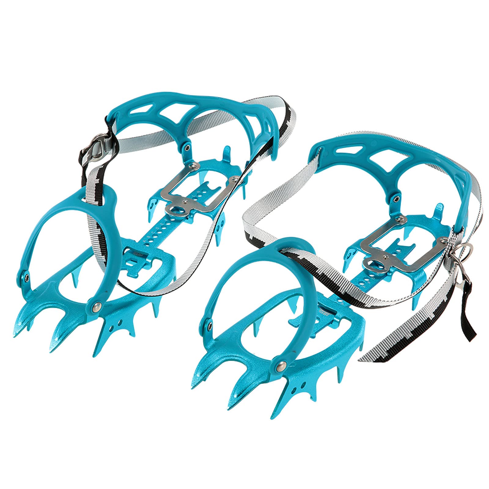 Photo 1 of BRS-S3 Ultralight 14 Teeth Aluminium Alloy Bundled Crampons Ice Gripper Outdoor Ice Climbing Kits Crampons for Footwear (Blue)