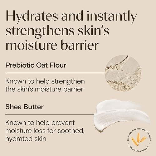 Miniatura 3 de Aveeno Crema hidratante diaria con avena prebiótica y manteca de karité, crema corporal, facial y de manos para piel normal a seca, sensible hidrata