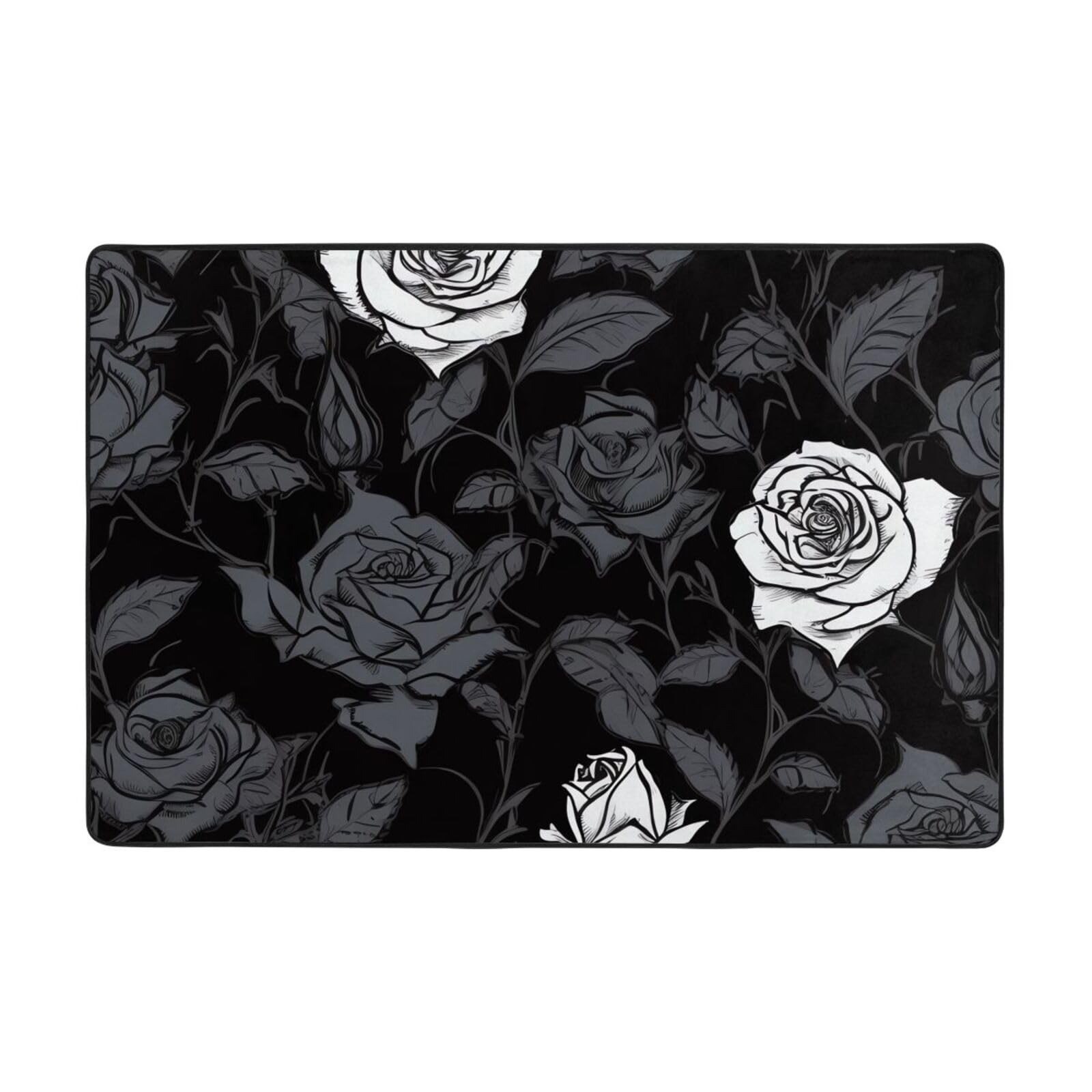Tapis moderne lavable et antidérapant en peluche ultra douce rose