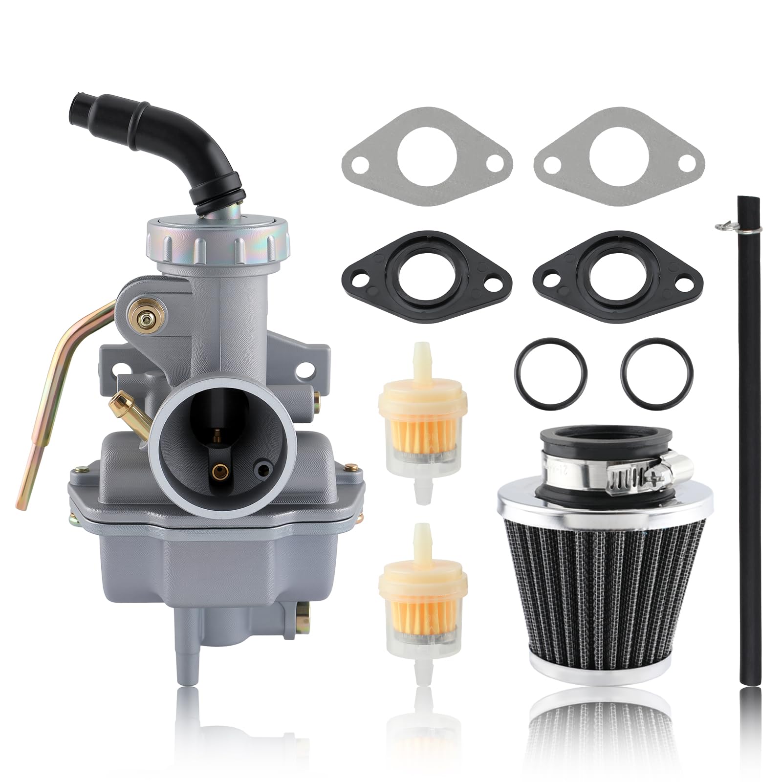 Carbhub PZ20 Carburetor for Kazuma Baja 50cc 70cc 90cc 110cc 125cc TaoTao 110B NST SunL Chinese Quad 4 Stroke ATV 4 Wheeler Go Kart Dirt Bike Honda CRF50F XL75 CRF80F XR50R Carb, PZ20 Carburetor