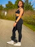 YEOREO Entraînement Leggings de chargement avec des poches pour les femmes Pas de couture avant Cache-croûte Hedda Leggings Compresse Gym Yoga Pantalons
